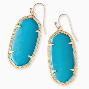 Kendra Scott Elle Gold Drop Earrings in Turquoise
